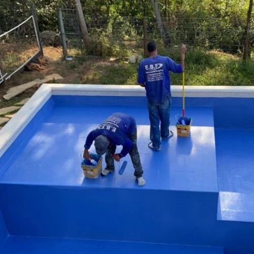 Impermeabilização de piscina com manta asfáltica em Goiânia
